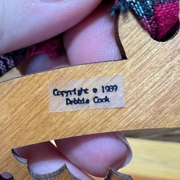 Vintage Debbie Cook 1999 Christmas Elf Star Wooden Laser Cutout 7" Primitive - Picture 3 of 8